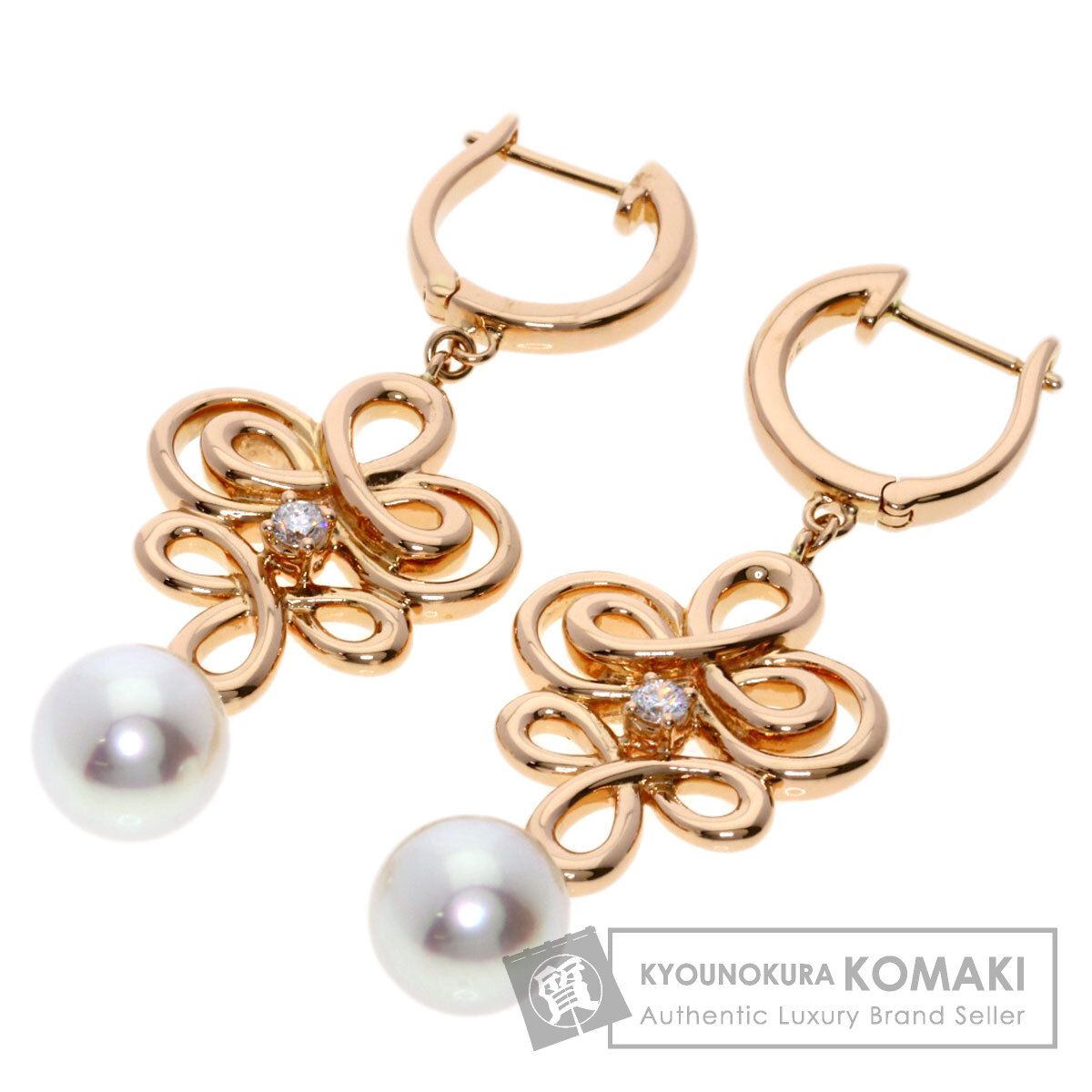MIKIMOTO ミキモト アコヤパール 真珠 ダイヤモンド ピアス