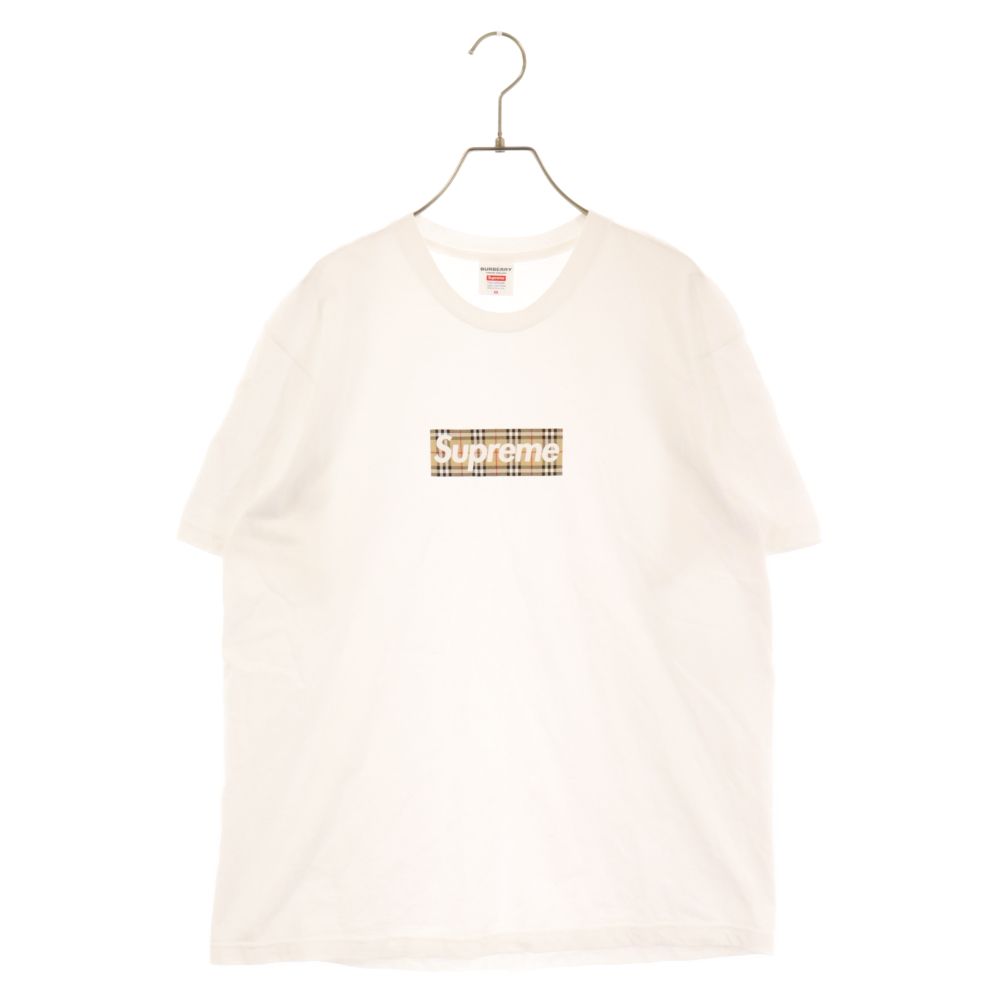 SUPREME (シュプリーム) 22SS×Burberry Box Logo Tee バーバリー ボックスロゴクルーネック半袖Tシャツカットソー  ホワイト - メルカリ