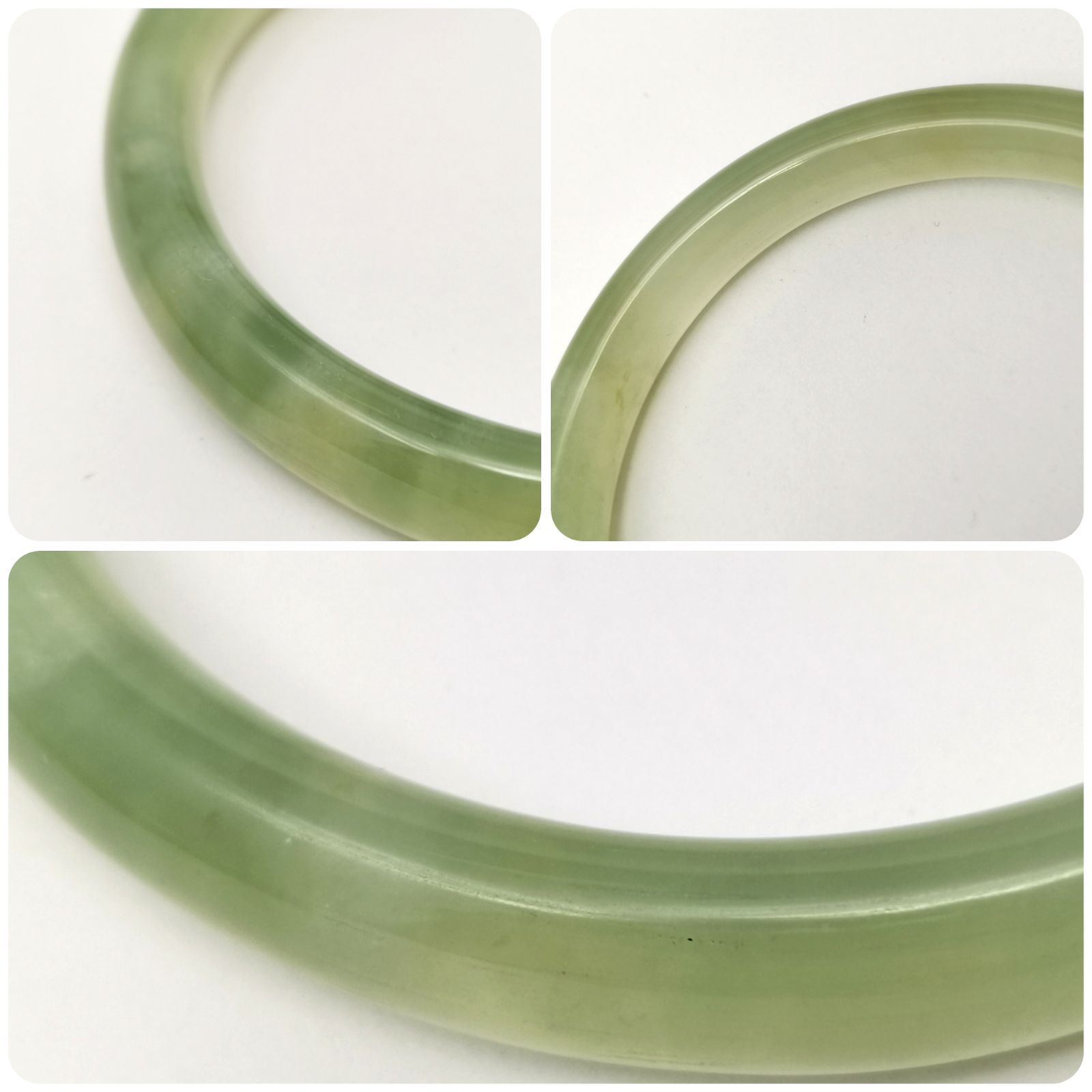 翡翠 バングル 若緑 天然石 箱あり 美品 管理番号KKVKO732 - メルカリ