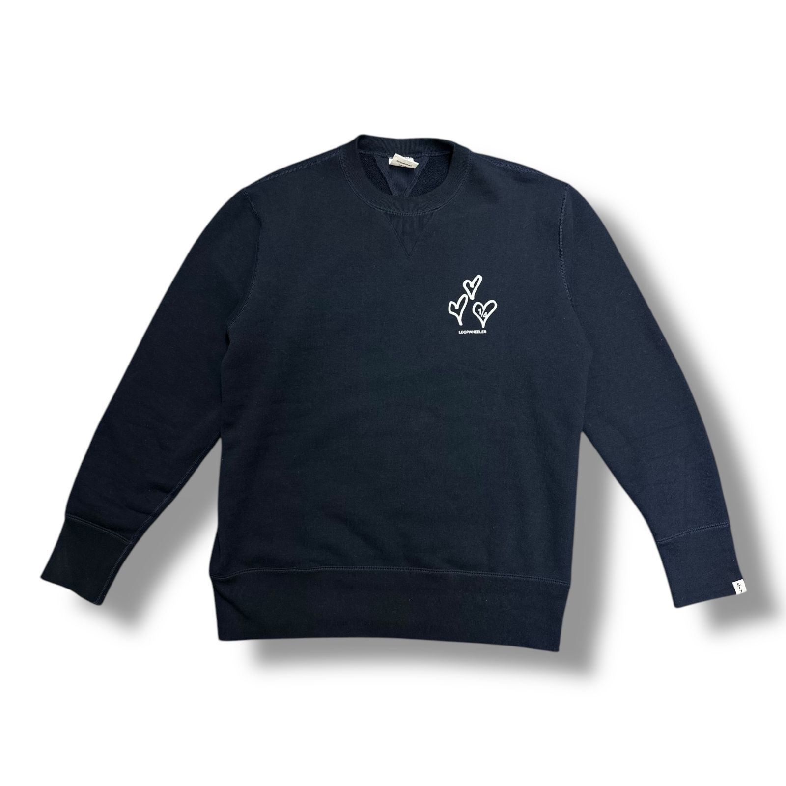 LOOPWHEELER ハートプリント クルーネックスウェット ループ LOOPWHEELER ハートプリント クルーネックスウェット ループ
