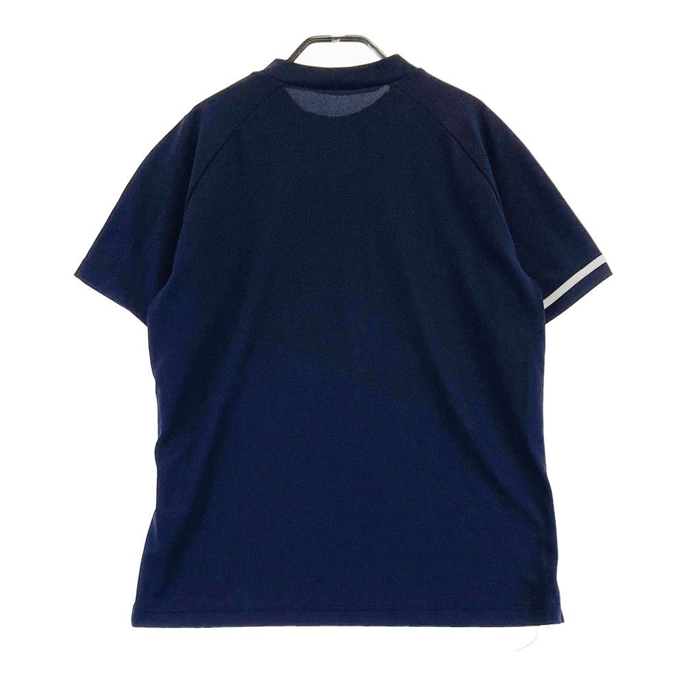 サイズ：L AND PER SE アンパスィ  ハイネック 半袖Tシャツ  ネイビー系 [240101429196] ゴルフウェア メンズ ストスト AND PER SE アンパスィ ハイネック 半袖Tシャツ ネイビー系