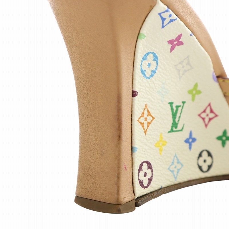 LOUIS VUITTON リボンオープントゥミュール ✨美品✨LOUIS VUITTON リボンオープントゥ ヒールサンダル 24cm