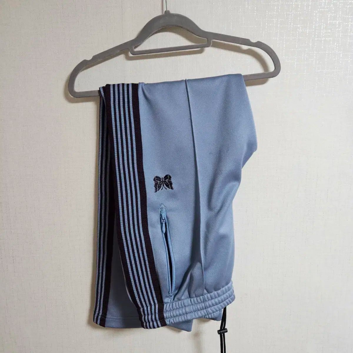 Needles ニードルス ストレート トラック パンツ スムーズ サックス 青 S サイズ