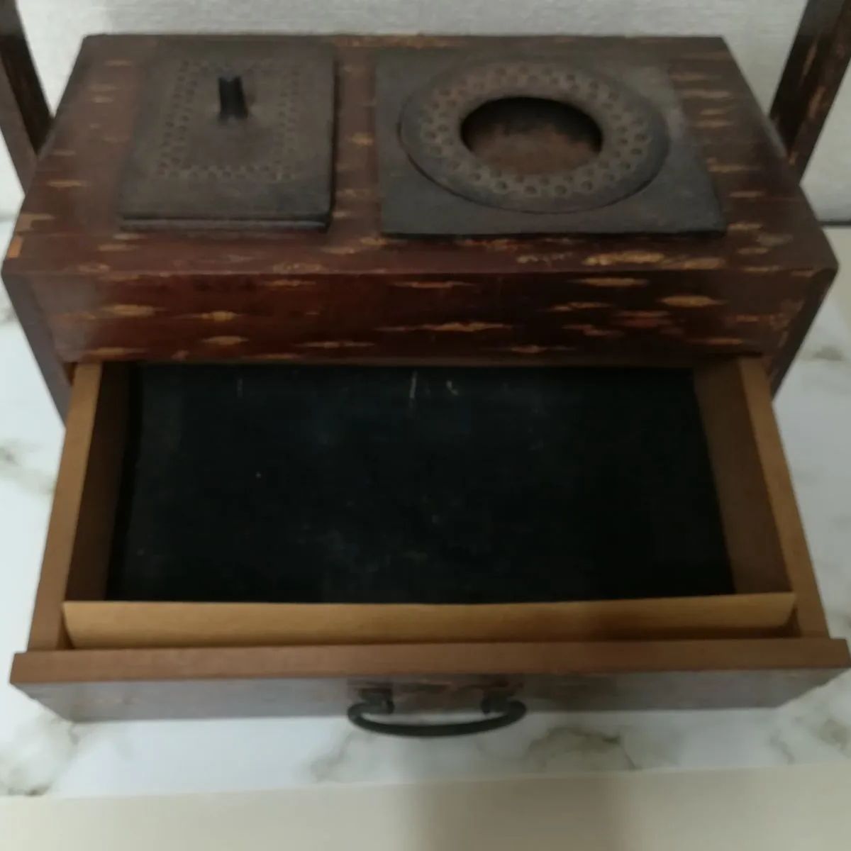 角館の桜皮細工 灰皿 煙草盆 アンティーク 桜皮細工 - メルカリ