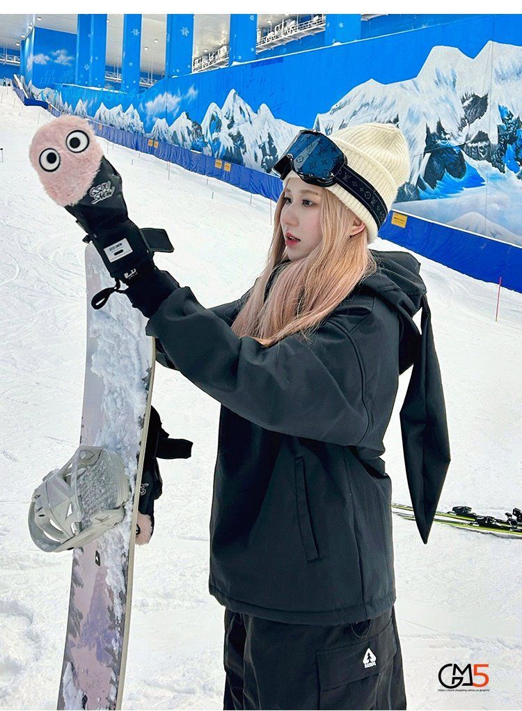 セール中！ スキージャケット レディース メンズ 可愛い 耳付き うさぎ 裏起毛 ジャケット スキーウェア スノボウェア スノーボードウエア vii4w488432 価格は最安値!