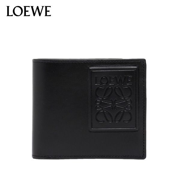 24SSモデル ロエベ LOEWE  BIFOLD COIN WALLET バイフォールド コインウォレット 二つ折り財布【BLACK】 C565501X02  1100  BLACK/【2024SS】m-wallet