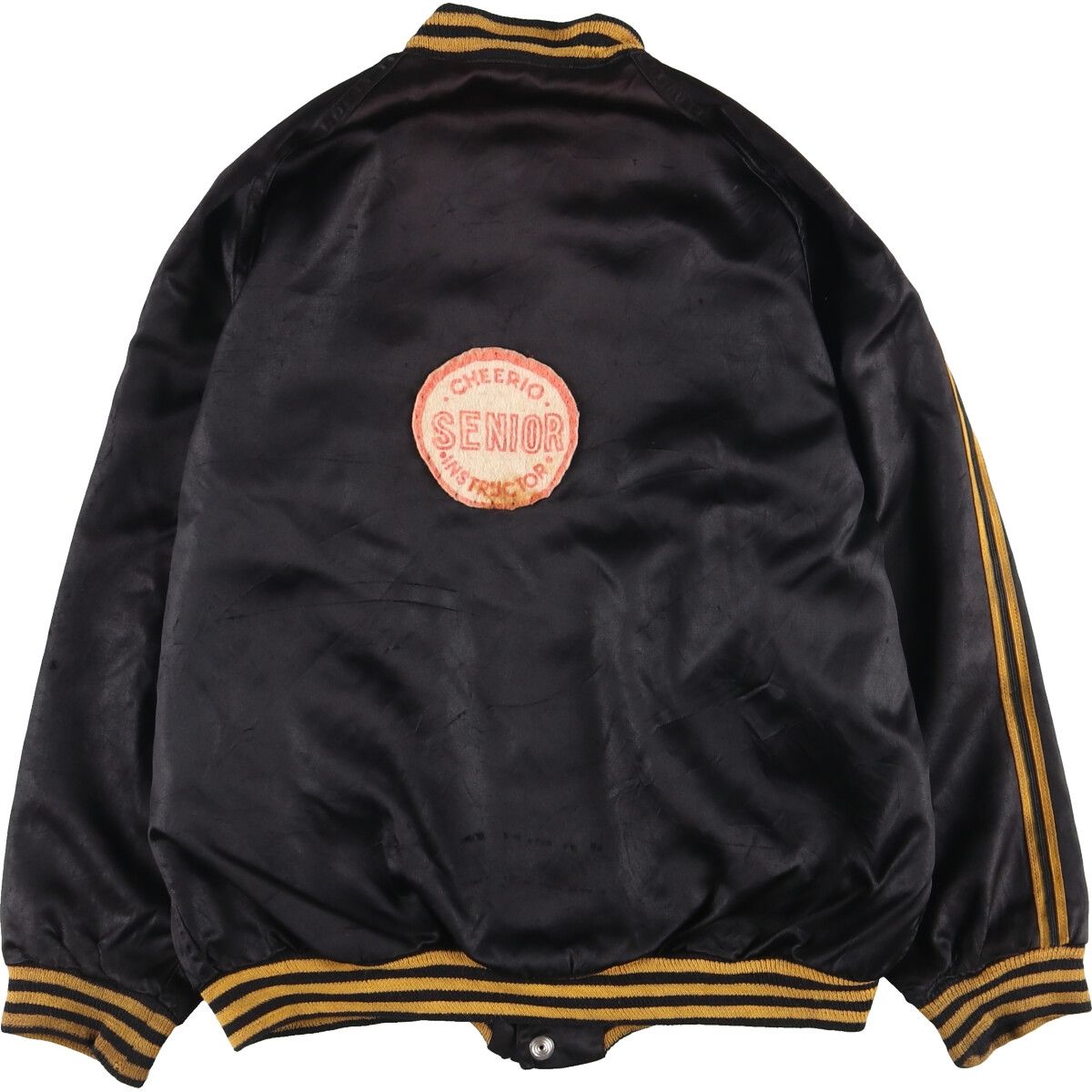 古着 50年代 SPARLINGS ワッペン付き サテンボタンスタジャン バー 