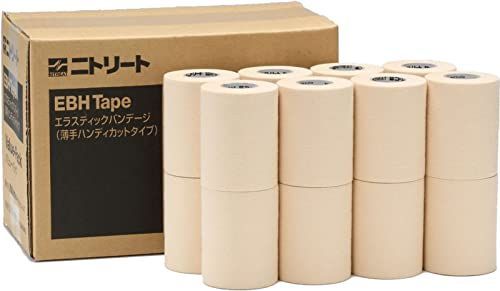 Style 幅75mm×長さ6.9m 16巻入 ニトムズ ニトリート EBHテープ バリューパック スポーツテープ 大容量 伸縮 薄手 手で切れる 軽い圧迫 ケガ対策 はがれにくい ベージュ 幅75mm×長さ6.9m 16巻入 EBH-V75