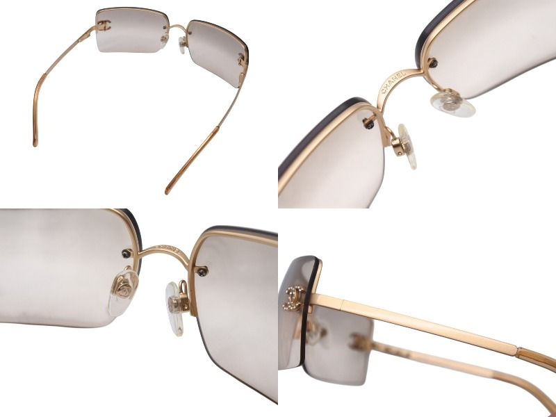 CHANEL リムレス　サングラス 極美品 CHANEL シャネル リムレス サングラス 4092-B c102/8Z サイズ62