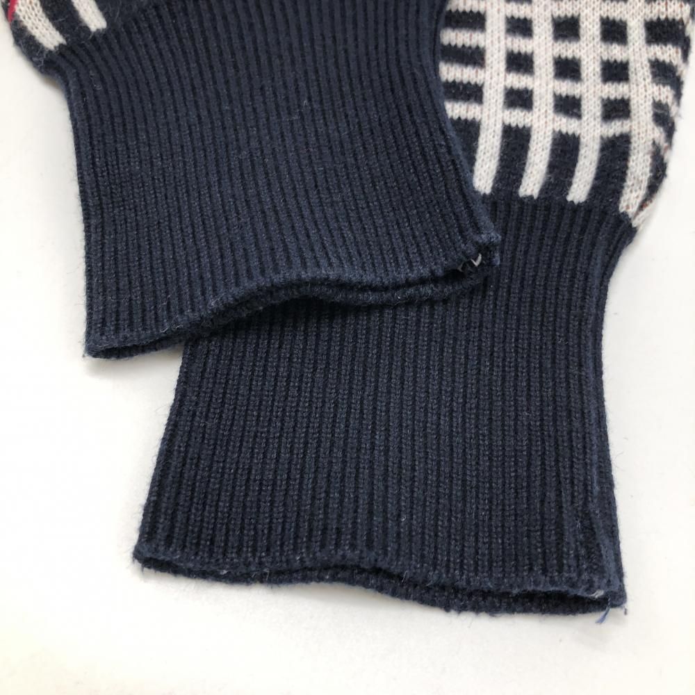 美品】サマンサタバサUNDER25 セーター ダークネイビー×白×オレンジ