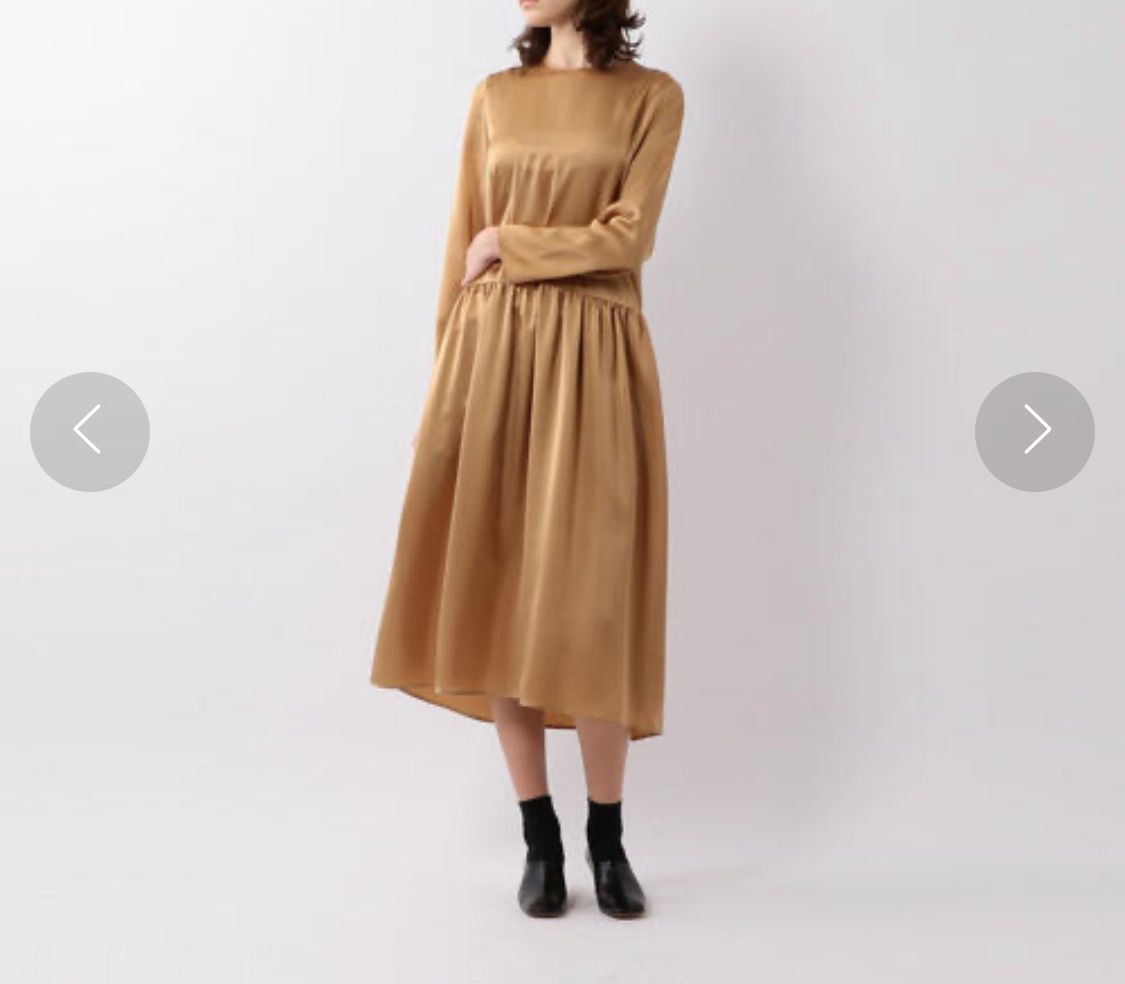 steven alan スティーブンアラン TRIACETATE CUPRO GATHER DRESS ドレス フ サテンワンピース 8226-299-0379 茶色 ブラウン Sサイズ レディース 春 有明ガーデンrecollect店 23 No.315