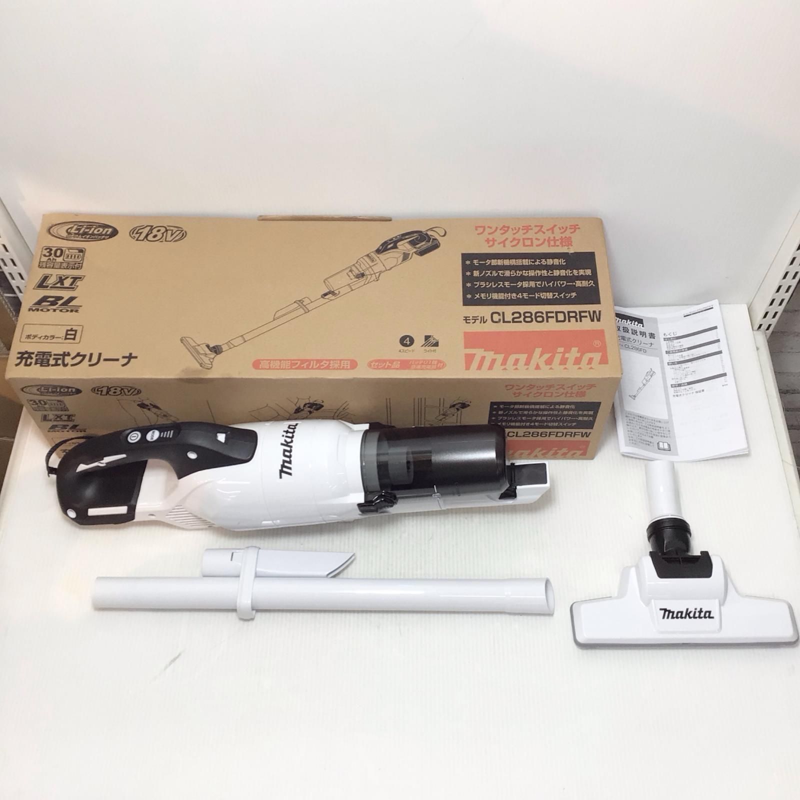 ΘΘMAKITA マキタ クリーナー CL286FDRFW ホワイト 開封品 S 本体のみ コードレス式 18v バッテリー 充電器 156799K