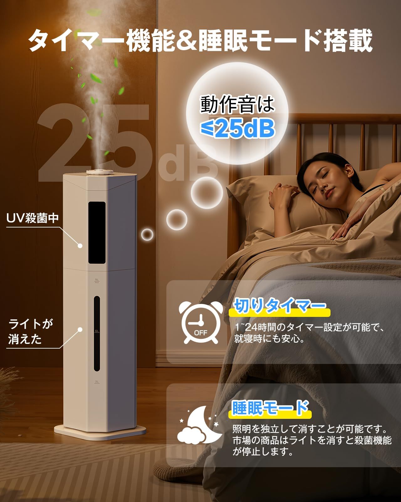 加熱ミスト＆最長45H連続運転 加熱式