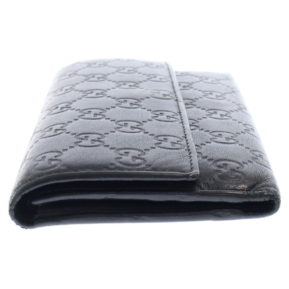 GUCCI (グッチ) グッチシマ ロングウォレット 長財布 ブラック