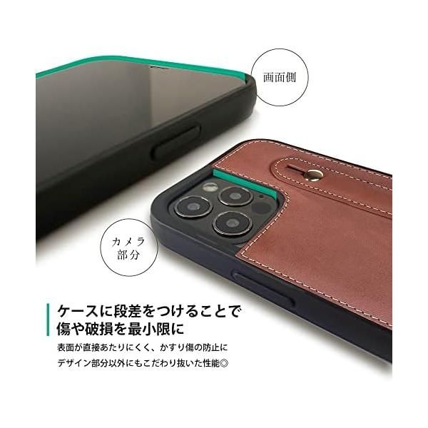 HANATORA] iPhone13 Pro ケース 本革 イタリアンレザー スマホケース