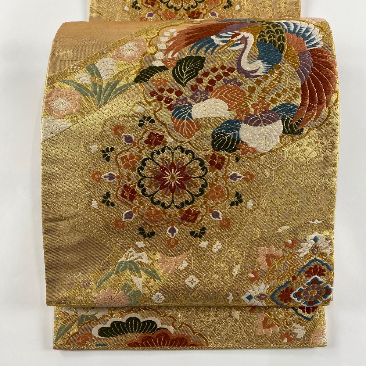 楽天市場】袋帯 逸品 落款あり ふくろう 向い鳥 ミミズク 金銀糸