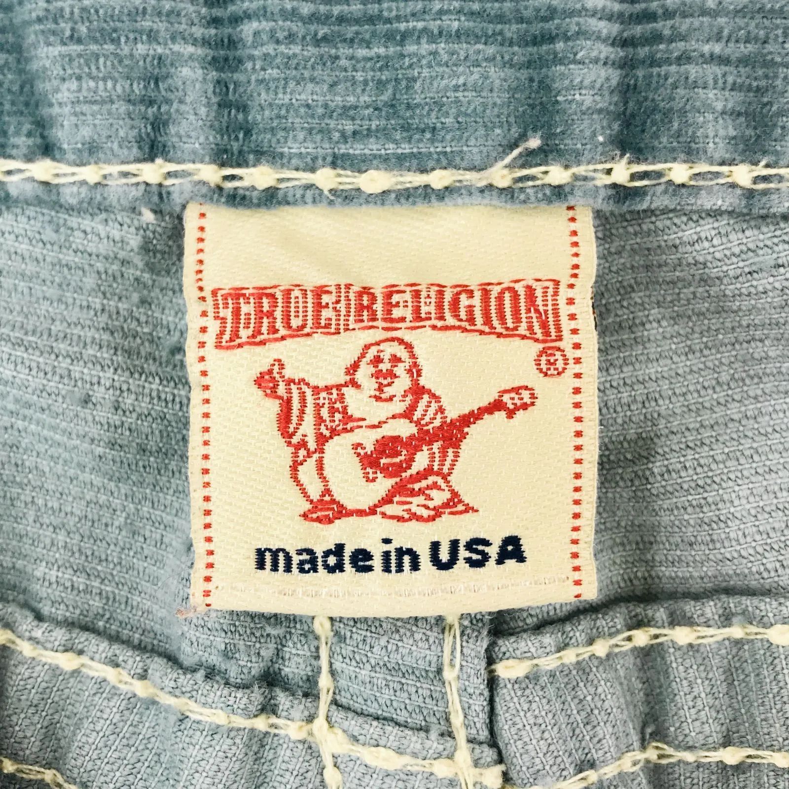 Z1461 TRUE RELIGION コーデュロイパンツ ブーツカット フレア ブルー