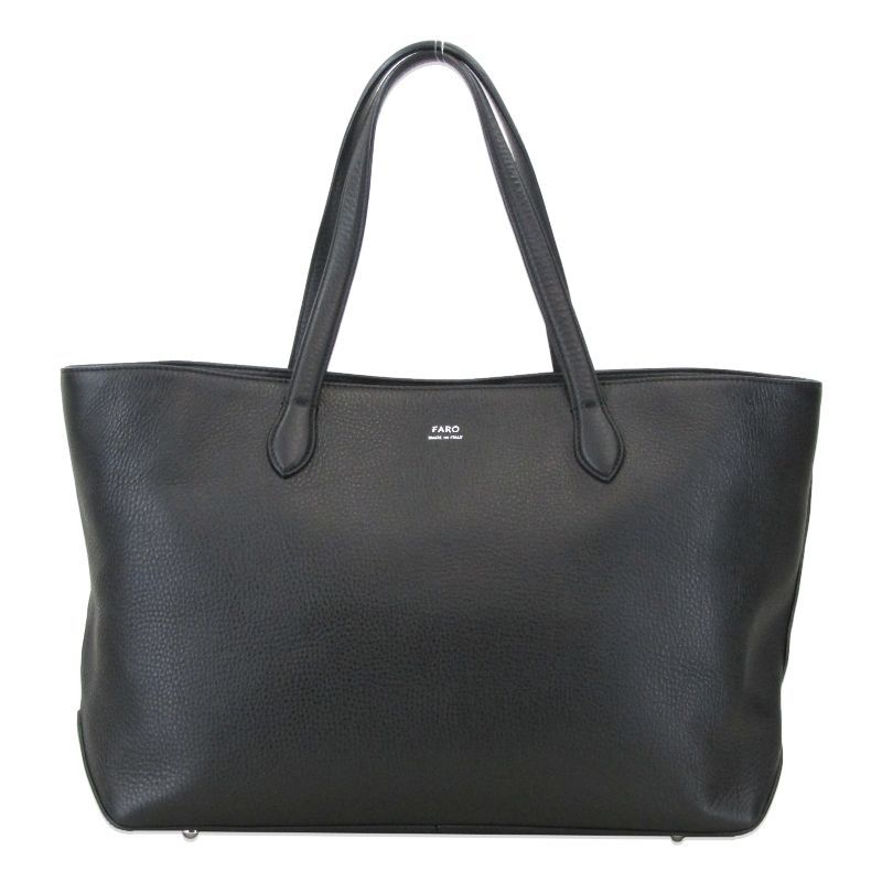 美品 FARO ファーロ トートバッグ FABIO MOUSSE ファビオ ムース 牛革 レザー ビジネスバッグ イタリア製 ブラック 黒  40010175
