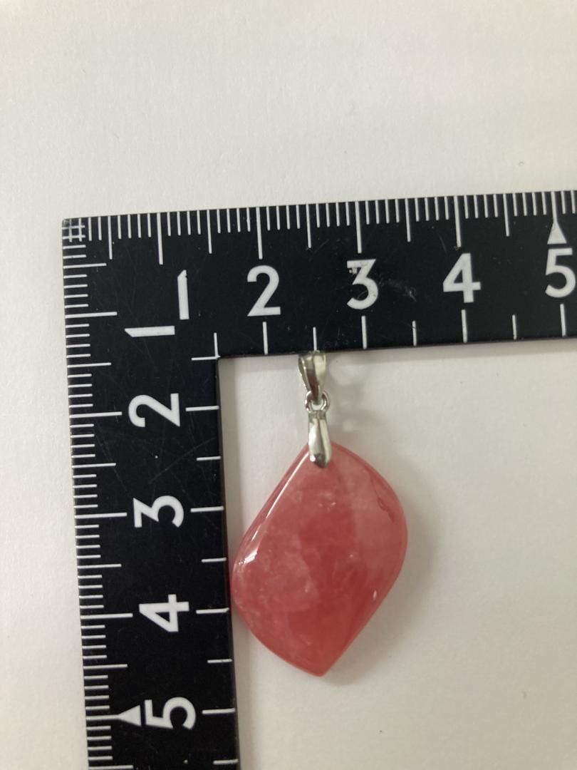 【E25787】インカローズ＊美品＊ペンダント＊ロードクロサイト＊縞模様＊Incarose＊Rhodochrosite
