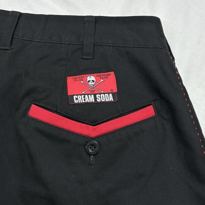 CREAM SODA ブラック スラックス　パイピング　ロカビリー CREAM SODA ブラック スラックス パイピング ロカビリー - メルカリ