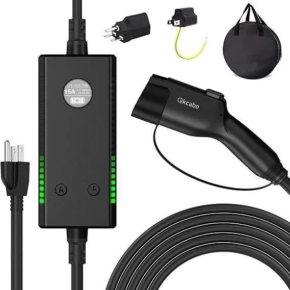 【美品】Qkcabo 3KW 電気自動車 充電ケーブル EV充電器 7.5メートル 黒 K0712 0726ML001 0120240726101091