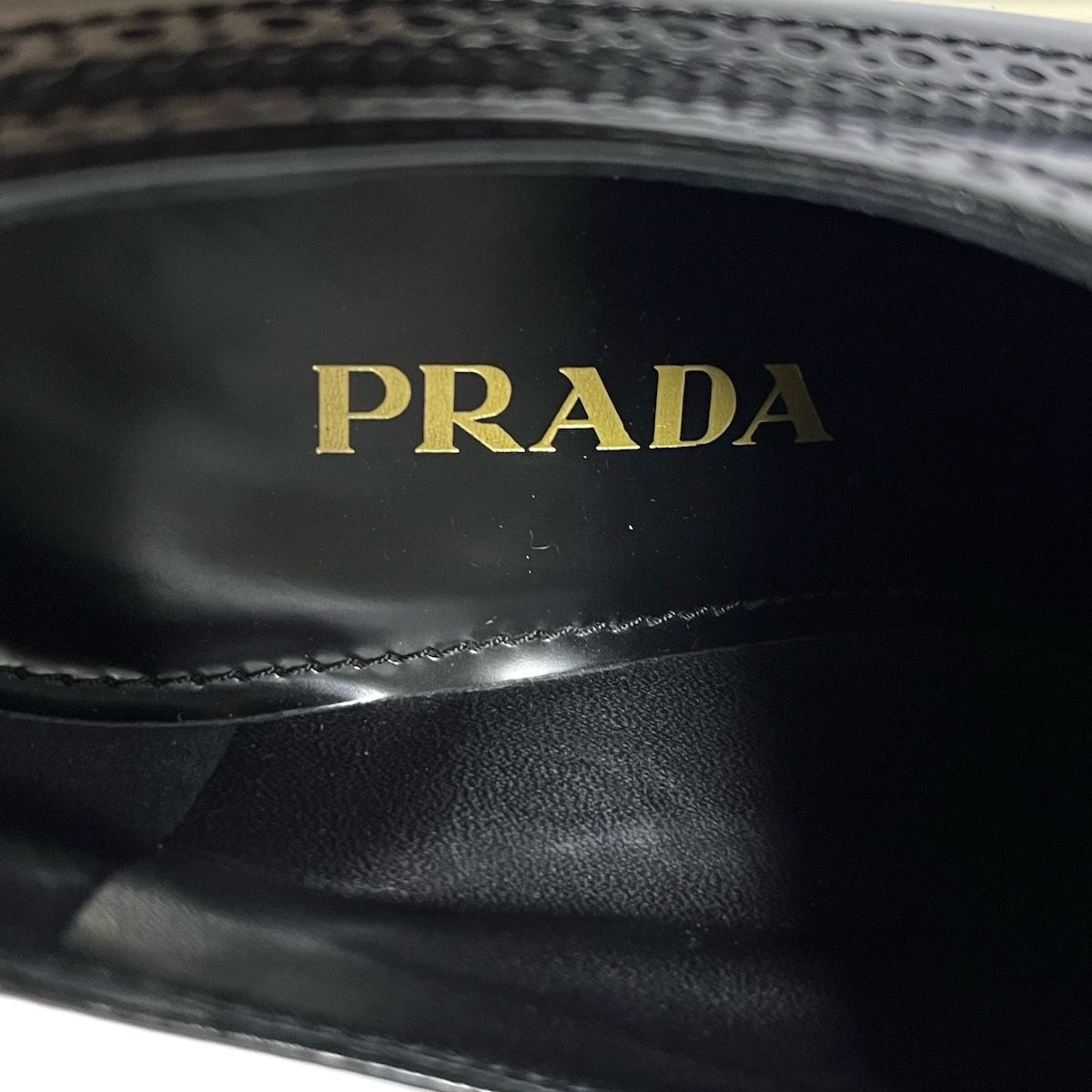 PRADA(プラダ) シューズ 36 レディース - 黒 ウィングチップ ...