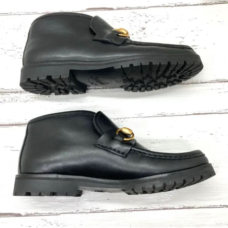 美品❣️GUCCI グッチホースビットレザーショートブーツチャッカ