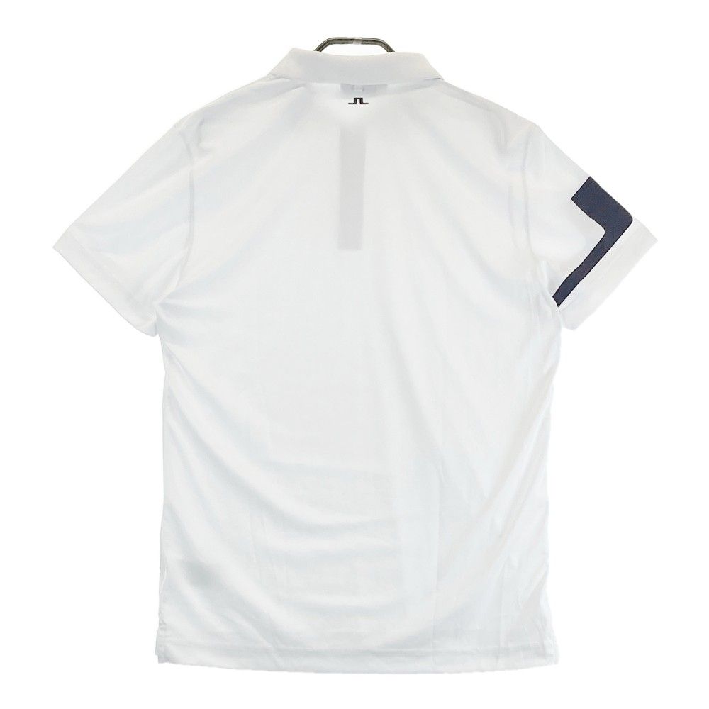 サイズ：M J.LINDEBERG ジェイリンドバーグ 半袖ポロシャツ ホワイト系