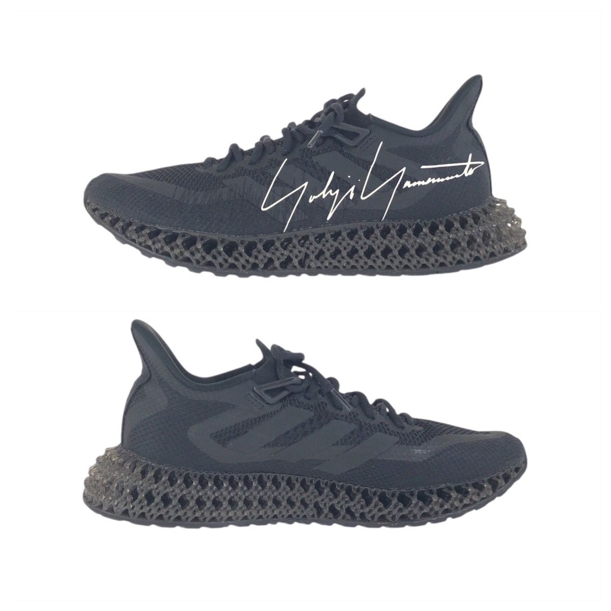 美品 Y-3 ワイスリー 27cm ブラック 黒 ホワイト ポリウレタン 