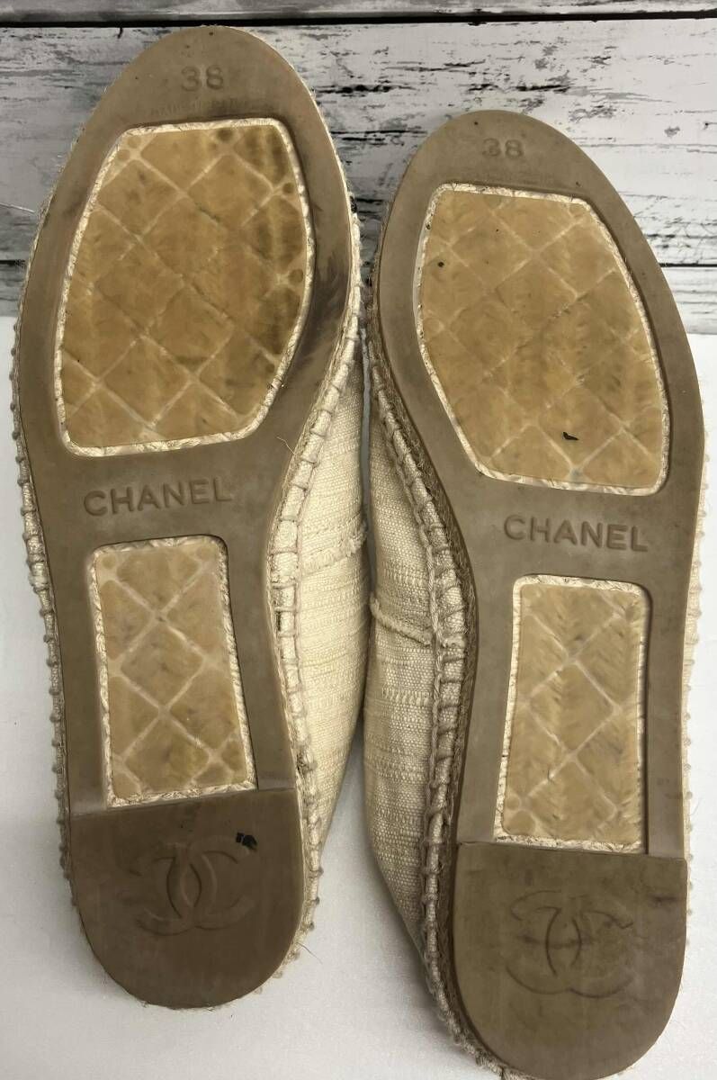  CHANEL エスパドリーユ 約23.5 cm ハイヒール パンプス パンプス