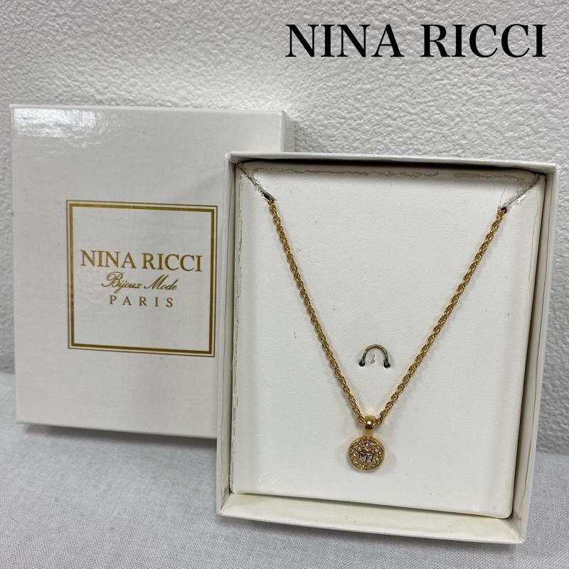 NINA RICCI ニナリッチ アクセサリー ネックレス、ペンダント ゴールド ネックレス ストーン - メルカリ