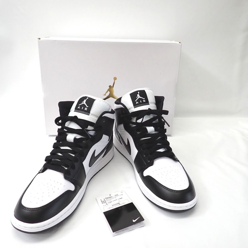 Ft630851 ナイキ スニーカー ウィメンズ エアジョーダン1 ミッド DV0991-101 ブラック|ホワイト 28.0cm レディース NIKE