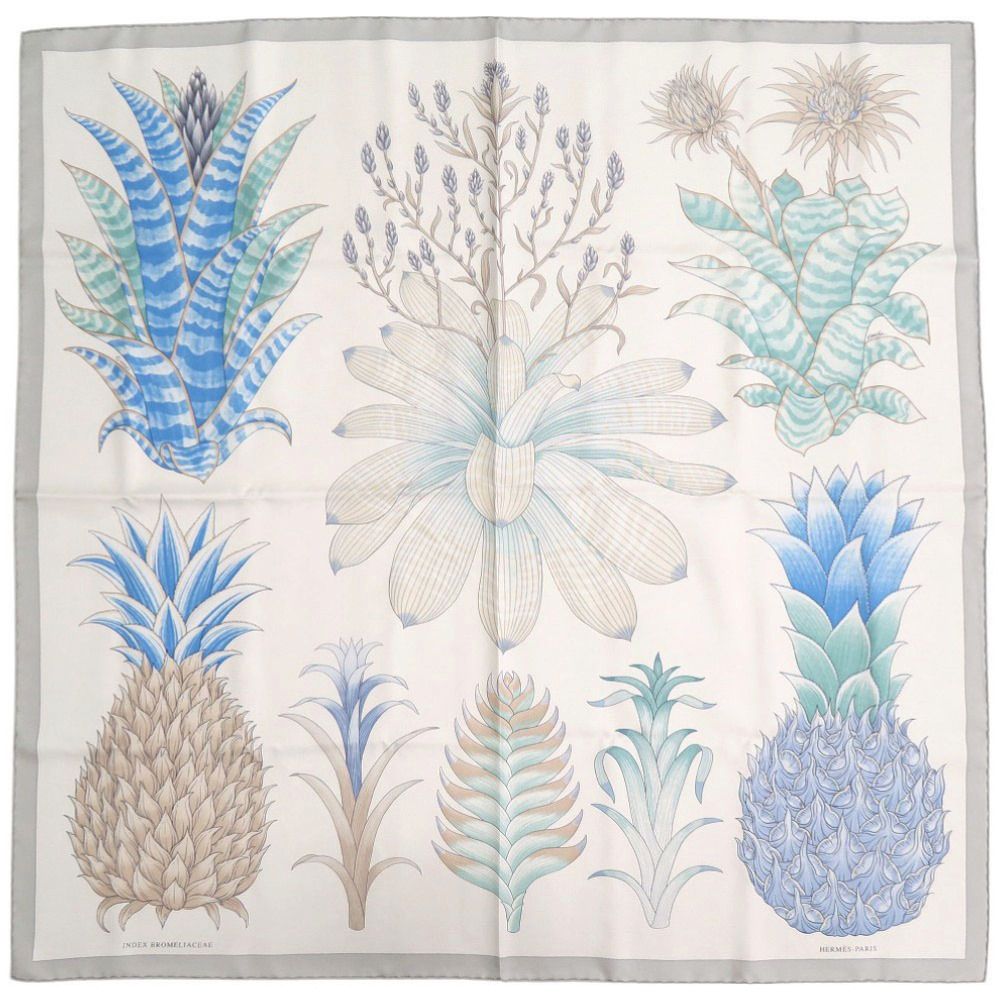 美品 エルメス カレ90 Index Bromeliaceae ブロメリアの目録