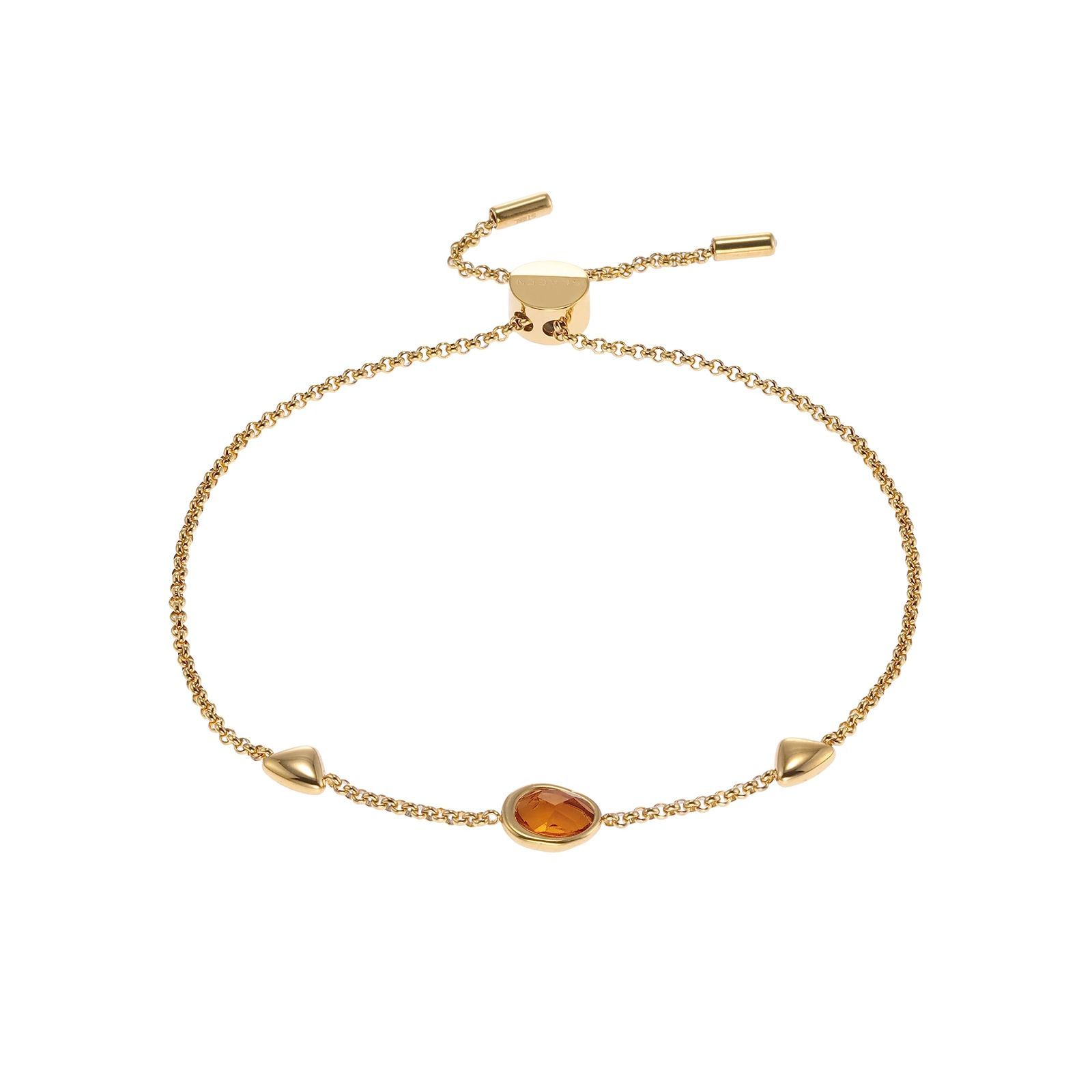 在庫処分 レディース スカーゲン SEA GLASS ハニーガラス ステーションブレスレット SKJ1738710