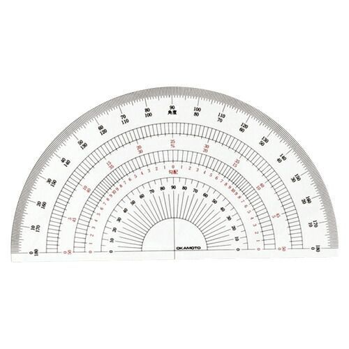 （まとめ） 分度器 岡本製図器械 分度器 39-0018(B-18) 4518679300186 ●規格：半円●サイズ：径１８０×厚１ｍｍ 1枚【×30セット】