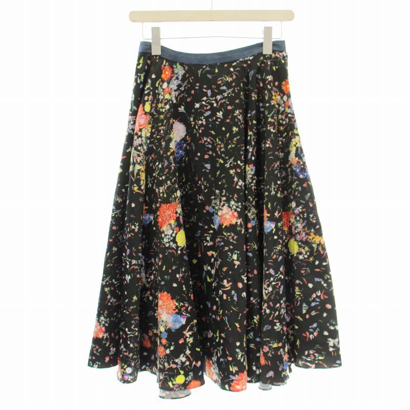 ディーゼル DIESEL サテン フレアスカート 花柄 ロング スカート