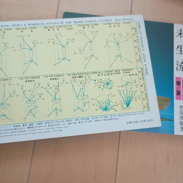 未生流 瓶花・盛花 1・2，春/夏 ・小品花(いけばなカード