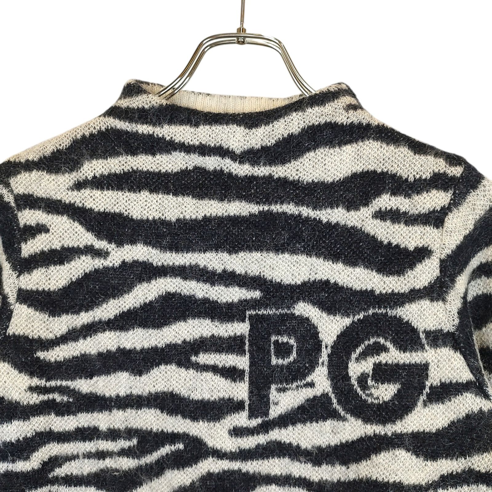 新品　パーリーゲイツ　ゼブラ柄モヘアニットセーター PEARLY GATES パーリーゲイツ ゴルフ 21AW ゼブラ柄 モックネック