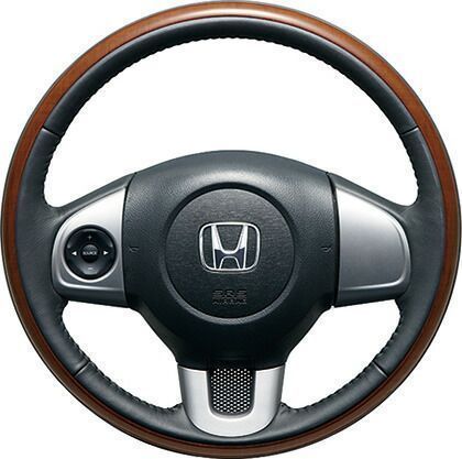 HONDA ホンダ 純正 NBOX N-BOX エヌボックス ステアリングホイール 本革×木目調コンビ（ブラック) ステアリングガーニッシュ装備車用 2013.12～次モデル