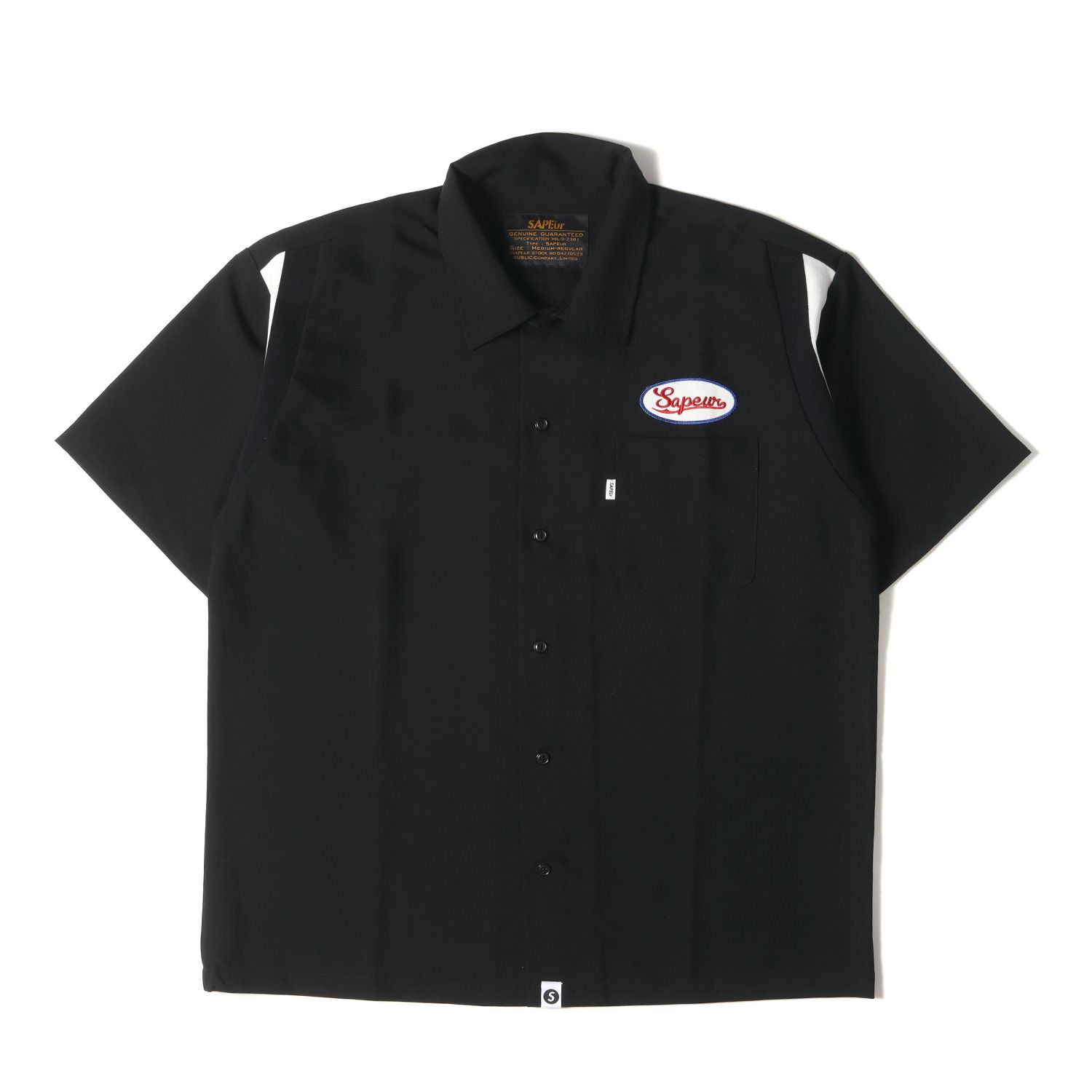 SAPEur ボーリングシャツ ブラックL