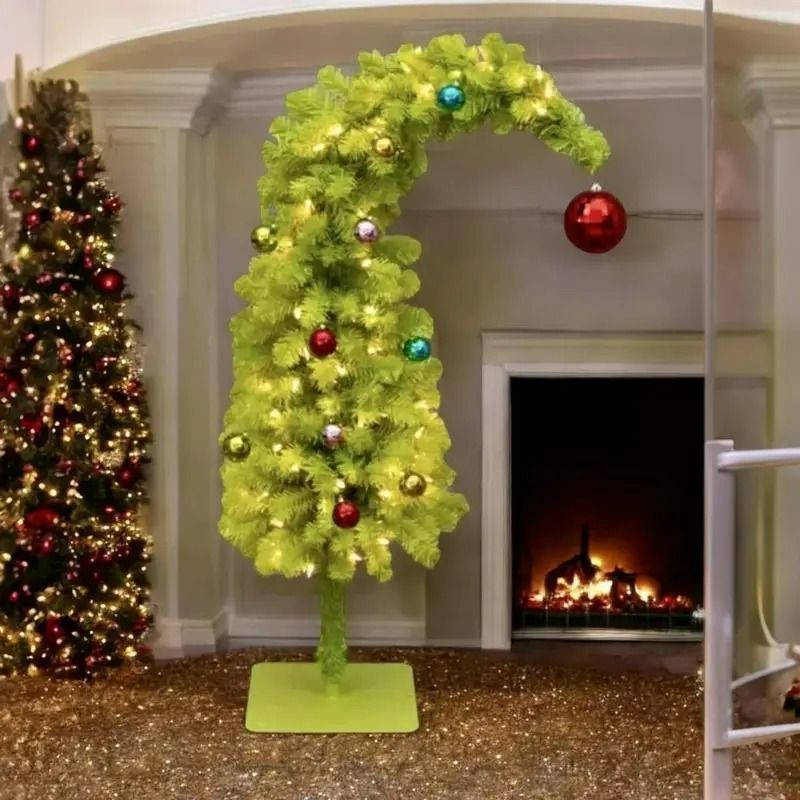 クリスマスツリー ライト込み 全長120cm クリスマス インテリア グリーン 電池式 ガーデン デコレーション ホームパーティー ホームデコ