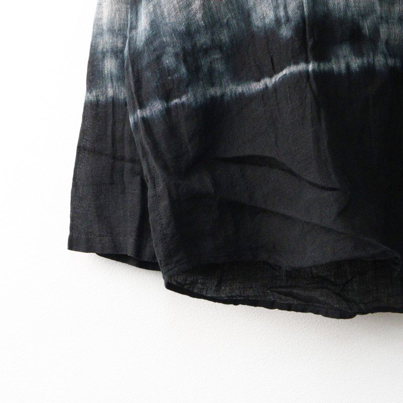 2022SS パドカレ pas de calais Uneven dyeing blouse アニヴァン ダイイング ブラウス 36/ブラック 染色加工【2400014499490】 2022SS パドカレ pas de calais Uneven dyeing blouse