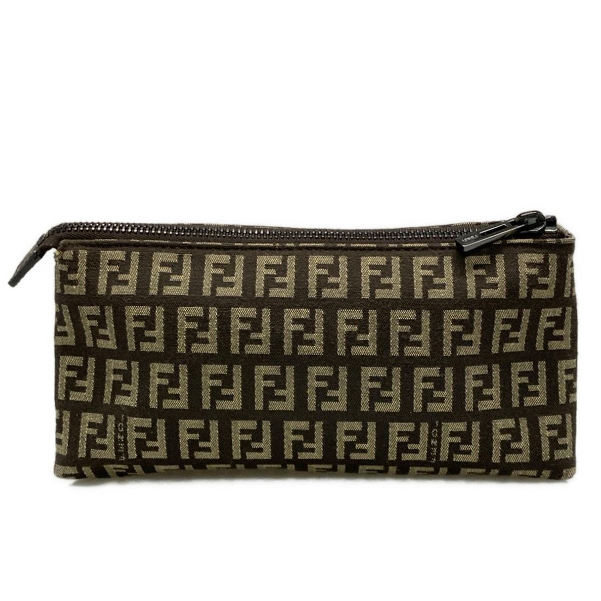 FENDI(フェンディ) ポーチ ズッキーノ柄 7N0038 ダークブラウン