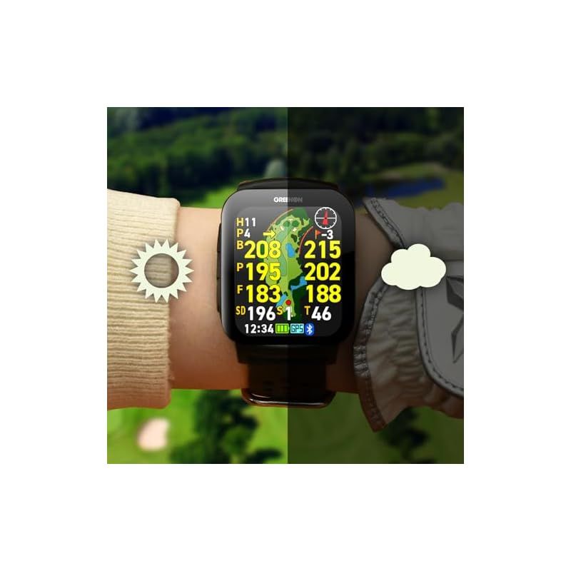 AMOLED 有機EL 高精細ディスプレイ GreenOn グリーンオン ザ ゴルフウォッチ GS501 みちびきL1S対応 THE GOLF WATCH GS501 通常版 1