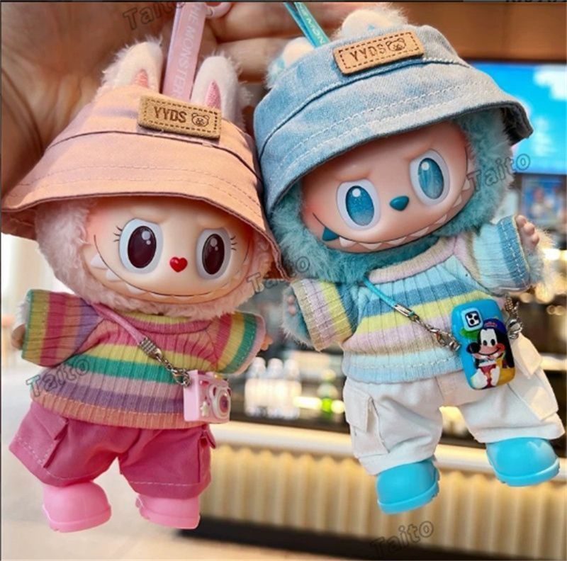 labubu洋服 ラブブぬいぐるみ着　17cm ぬい服　着せ替え服　　6番 labubu洋服 ラブブぬいぐるみ着 17cm ぬい服 着せ替え服 6点