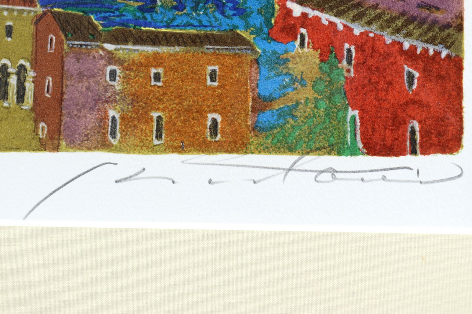 絹谷幸二 「旭日ヴェネツィア」 リトグラフ 73/150 直筆サイン 古美術