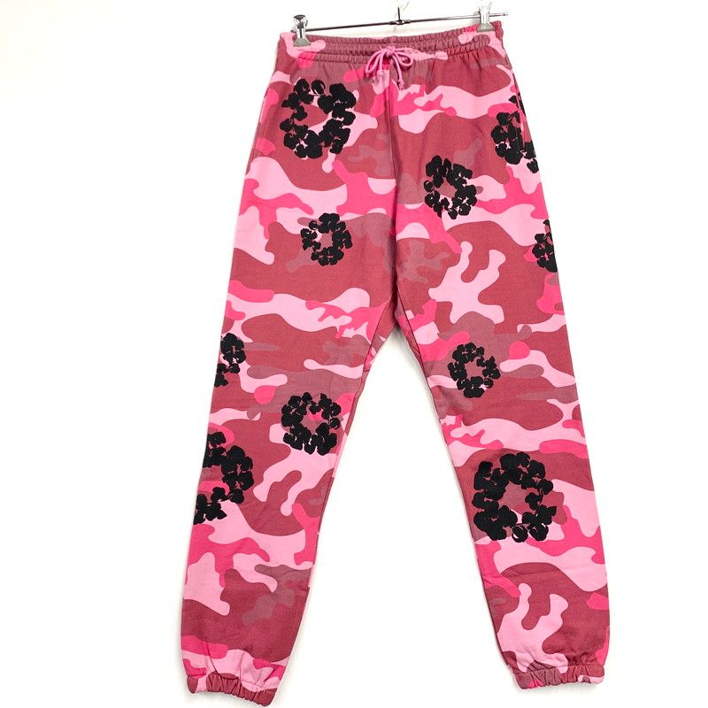DENIM TEARS デニムティアーズ PINK CAMO COTTON WREATH SWEATPANT ピンク カモ コットン リース スウェットパンツ サイズ L ピンク系 メンズ 153-250416-as-04-izu