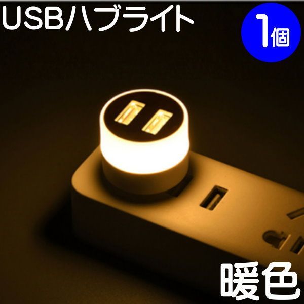 １個 ２色から選択【USBハブ LED ナイトライト付き