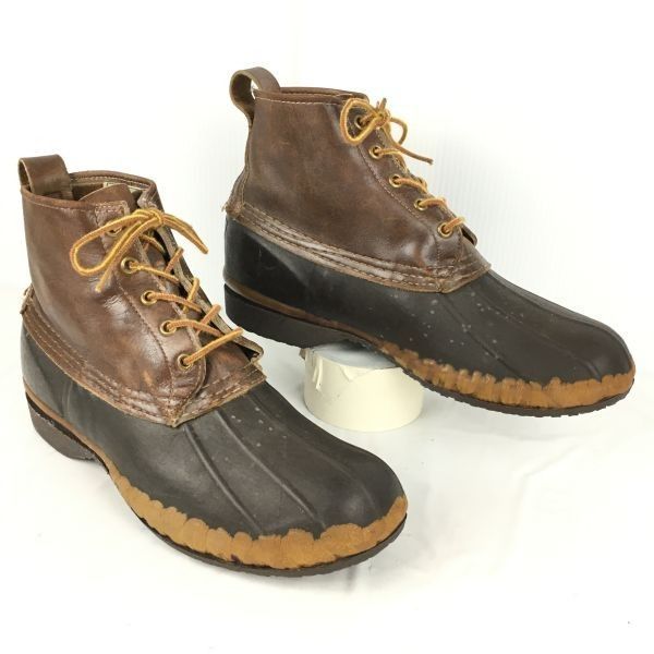 70s-80s?|MAINE| |Vintage L.L.BEAN|エルエルビーン 26.5-27.0-27.5cm程度 BROWN ショート丈|ビーンブーツ|LEATHER|SHOES 管No.YA227<sale>