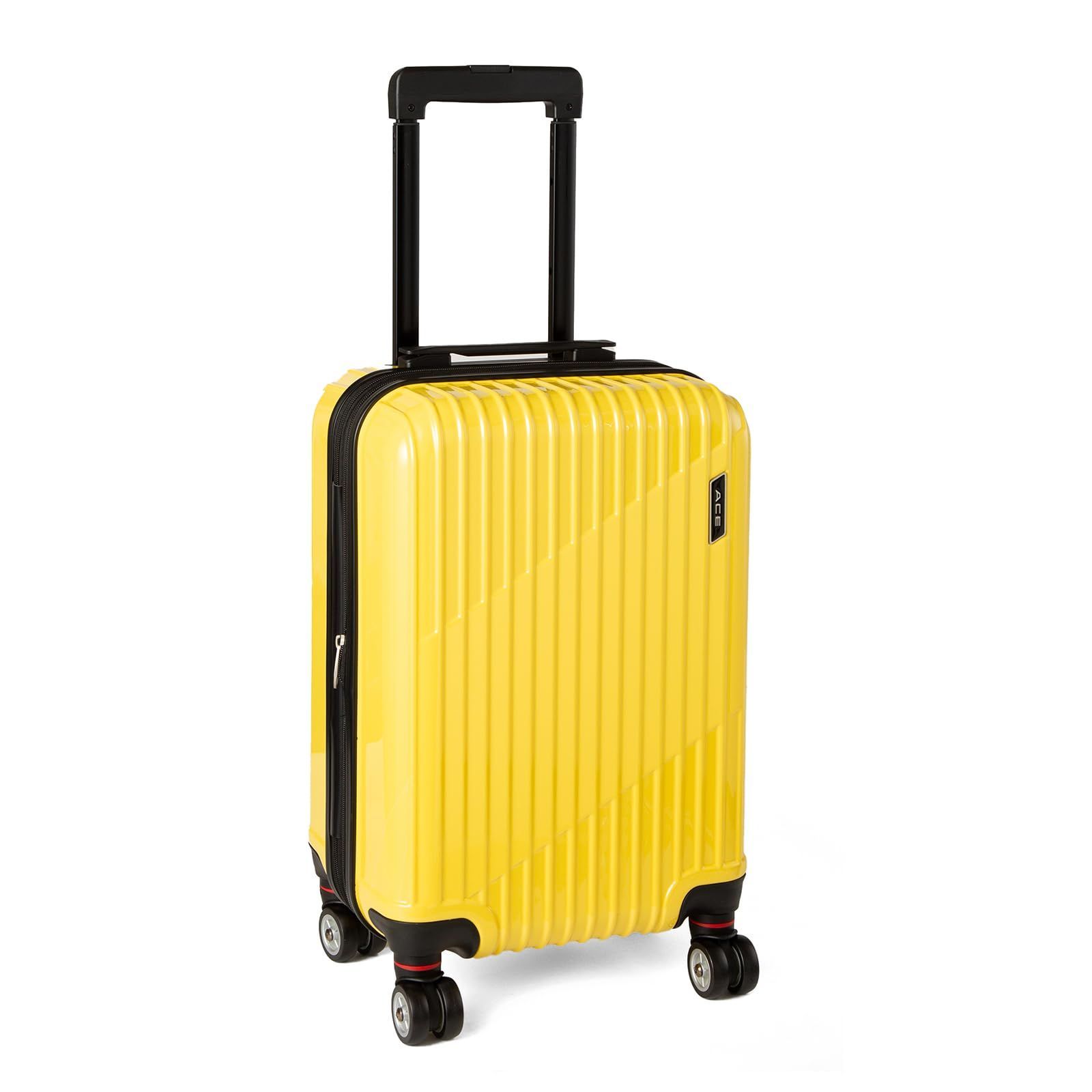 Color:イエロー エース スーツケース キャリーケース キャリーバッグ 機内持ち込み sサイズ 1泊2日 2泊3日 34L/39L(拡張時) 容量拡張機能 双輪キャスター 3.2kg クレスタ No.06316